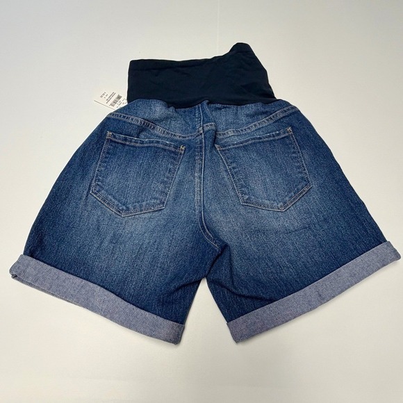 Oh Baby by Motherhood Maternity Denim Jean Shorts Distressed Secret Fit S NWT - Picture 10 of 13
